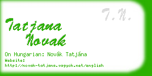 tatjana novak business card